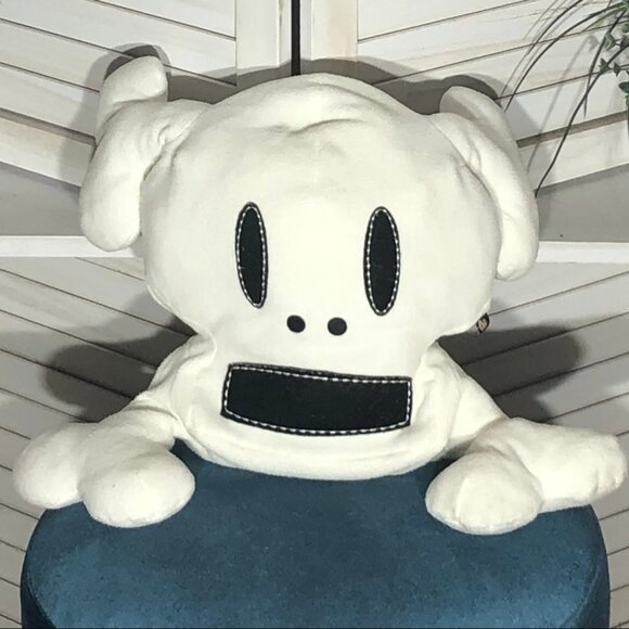 Authentic Paul Frank Scurvy Head Plush Skull Plush Toy Collectible Black/White - Picture 4 of 7
